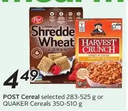 Sobeys Post cereal selected offer