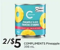 Sobeys Compliments Pineapple offer