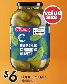 Sobeys Great Value dill pickles cornichons a l'aneth offer