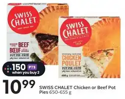 Sobeys Swiss chalet chicken or beef pot pies offer