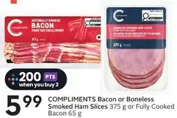 Sobeys Compliments Bacon or Boneless Smoked Ham Slices offer