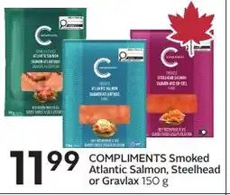 Sobeys Compliments Smoked Atlantic Salmon, Steelhead or Gravat offer