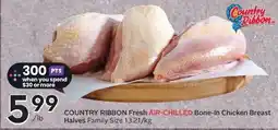 Sobeys Country Ribbon Fresh Air-Chilled Bone-In Chicken Breast Halves offer