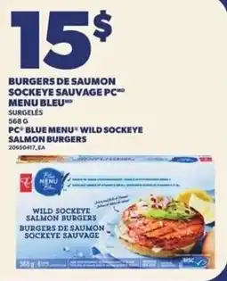 Provigo PC wild sockeye salmon burgers offer