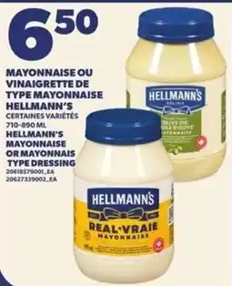 Provigo Hellmann's mayonnaise or mayonnaise type dressing offer