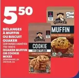 Provigo Quaker muffin or cookie mixes offer