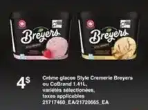 Provigo Breyers crème glacée offer