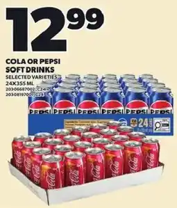 Loblaws Cola or Pepsi soft drinks offer