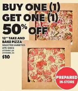 Loblaws Take and Bake Pizza offer