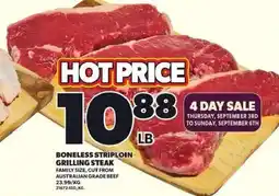 Loblaws Boneless Striploin Grilling Steak offer