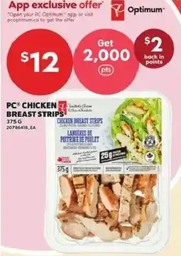Loblaws PC chicken breast strips offer