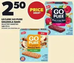 Loblaws Leclerc go pure granola bars offer