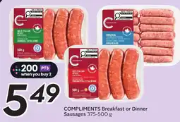 Sobeys Compliments Breakfast or Dinner Sausages offer
