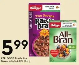 Sobeys Kellogg's Family Size Cereal offer