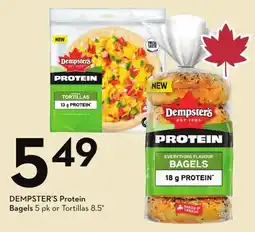 Sobeys Dempster's Protein Bagels or Tortillas offer