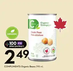 Sobeys Compliments Organic Beans offer