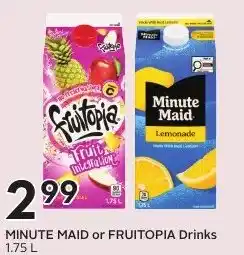 Sobeys Minute Maid or Fruitopia Drinks offer