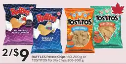 Sobeys Ruffles Potato Chips Tostitos Tortilla Chips offer