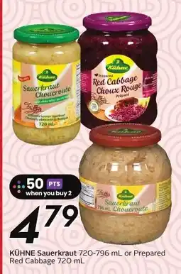 Sobeys KΓΌhne Sauerkraut or Prepared Red Cabbage offer