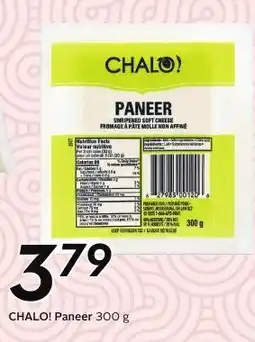 Sobeys Chalo! paneer offer