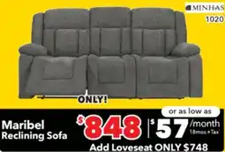 Surplus Furniture Maribel Iron Motion Sofa offer