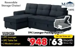 Surplus Furniture Black 2Pc Storage Sleeper offer