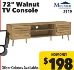 Surplus Furniture 72 TV Console Walnut Finish w/2 Doors offer