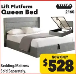 Surplus Furniture Grey Lift Platform Complete Queen Bed with Storage offer