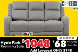 Surplus Furniture Hyde Park Steel Motion Sofa offer