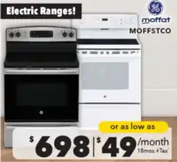 Surplus Furniture Electric Ranges offer