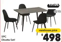 Surplus Furniture Black Modern 5Pc Dinette offer