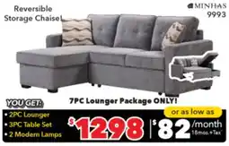 Surplus Furniture Hugo Charcoal 2Pc Storage Sleeper offer