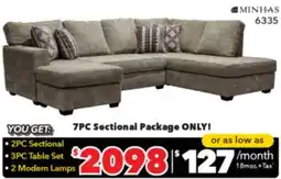 Surplus Furniture 6335 Angola Mineral 2Pc Sectional offer