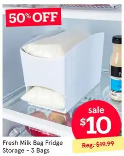 Kitchen Stuff Plus Fresh Milk Bag Fridge Storage - 3 Bags offer