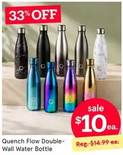 Kitchen Stuff Plus Quench Flow Double-Wall Water Bottle offer