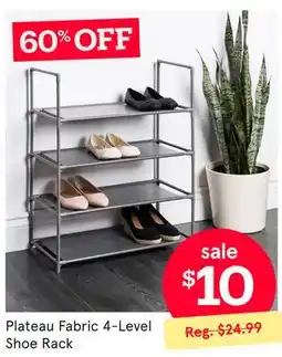 Kitchen Stuff Plus Plateau Fabric 4-Level Shoe Rack offer