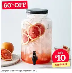 Kitchen Stuff Plus Ossington Glass Beverage Dispenser offer