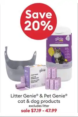Petsmart Litter Genie & Pet Genie cat & dog products offer