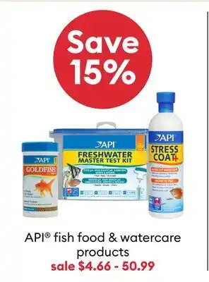 Petsmart API fish food & watercare products offer