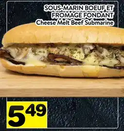 Supermarché PA SOUS-MARIN BOEUF ET FROMAGE FONDANT | Cheese Melt Beef Submarine offer