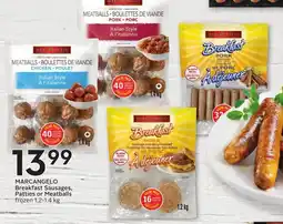 Sobeys Marcangelo Breakfast Sausages, Patties or Meatballs offer