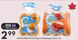 Sobeys Compliments Hot Dog or Hamburger Buns offer