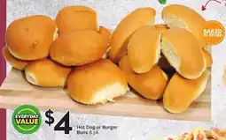 Sobeys Hot Dog or Burger Buns offer