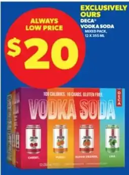 Real Canadian Liquorstore Deca vodka soda offer