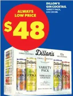 Real Canadian Liquorstore Dillon's gin cocktail variety pack offer