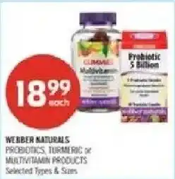 Shoppers Drug Mart Webber Naturals probiotics, turmeric or multivitamin products offer