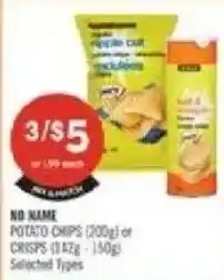 Shoppers Drug Mart No Name potato chips or crisps offer