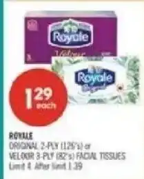 Shoppers Drug Mart Royale facial tissues offer