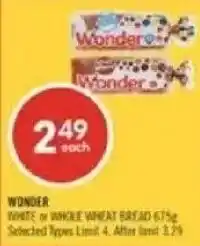 Shoppers Drug Mart Wonder white or whole wheat bread offer