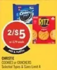 Shoppers Drug Mart Christie cookies or crackers offer